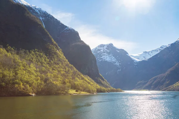 Piękny Sognefjord w Norwegii Obraz Stockowy
