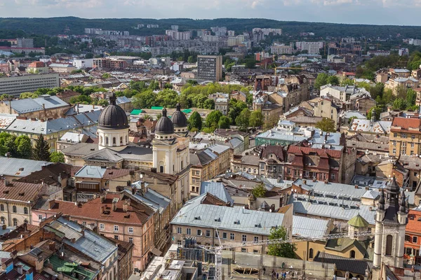 Luftaufnahme von lviv — Stockfoto