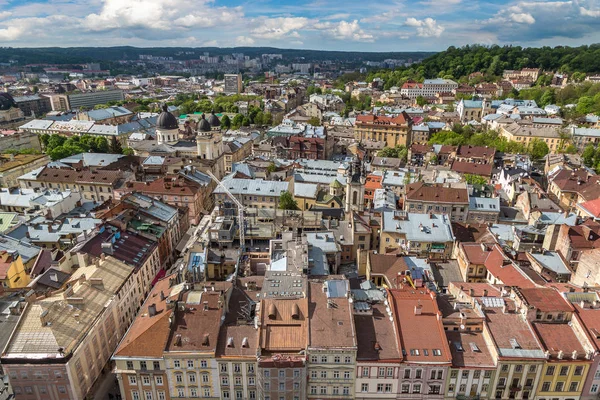 Luchtfoto van Lviv — Stockfoto