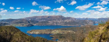 Sognefjord Norveç'te Panoraması