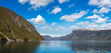 Sognefjord Norveç'te Panoraması