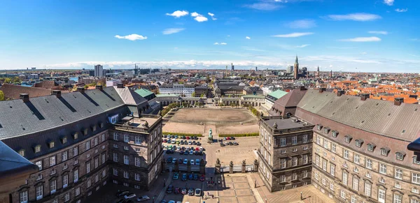 Вид с воздуха на Копенгаген — стоковое фото