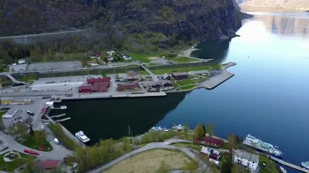 Flam, Norveç'in hava görüntüleri — Stok video