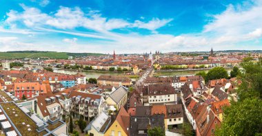 Panoramic aerial view of Wurzburg, Germany clipart