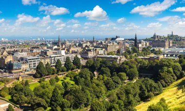 Edinburgh, İskoçya'nın panoramik görünüm
