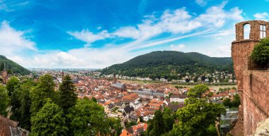 Heidelberg, Almanya'nın panoramik havadan görünümü