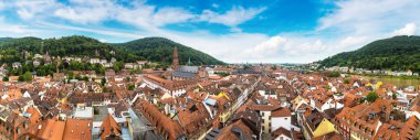 Heidelberg, Almanya'nın panoramik havadan görünümü