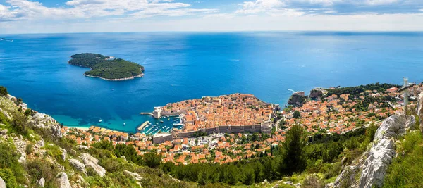 Vista aérea da cidade velha Dubrovnik — Fotografia de Stock