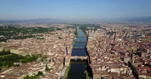Florencia ciudad con el río Arno — Vídeo de stock