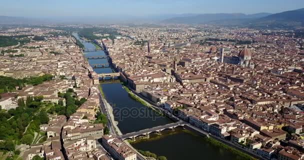 Florence city with Arno river — Stock Video