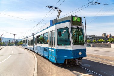 City tram in Zurich clipart
