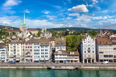 Zürih'in panoramik görünüm