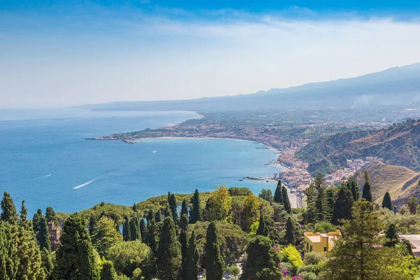 Taormina cidade na Sicília — Fotografia de Stock