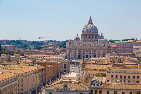 Basilica of St. Peter in a summer day in Vatican
