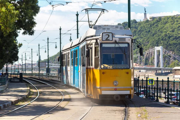 Retro tramvaj v Budapešti — Stock fotografie