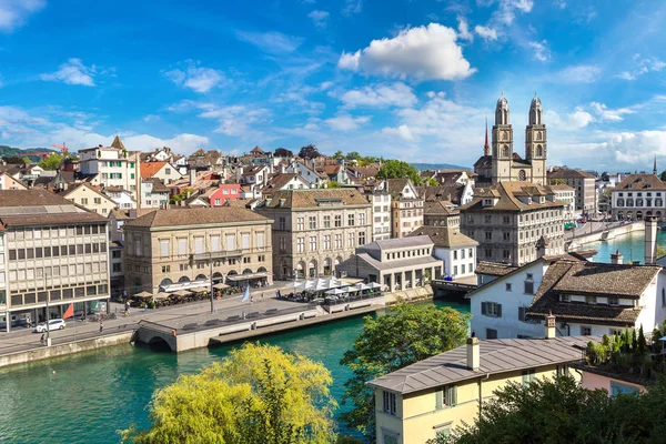 Zürih'in panoramik görünüm — Stok fotoğraf