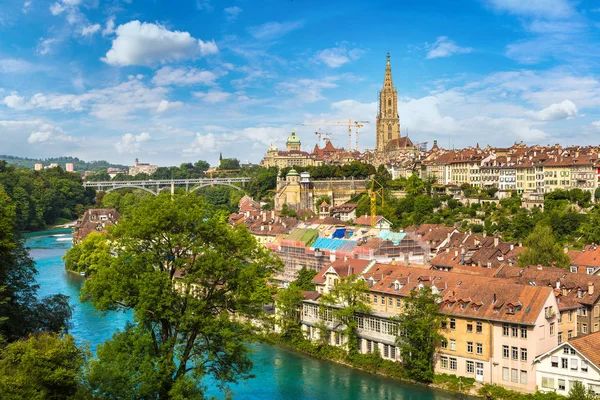 Bern and Berner Munster cathedral — Stock Photo, Image