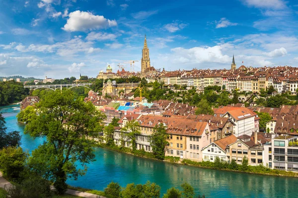 Bern and Berner Munster cathedral — Stock Photo, Image