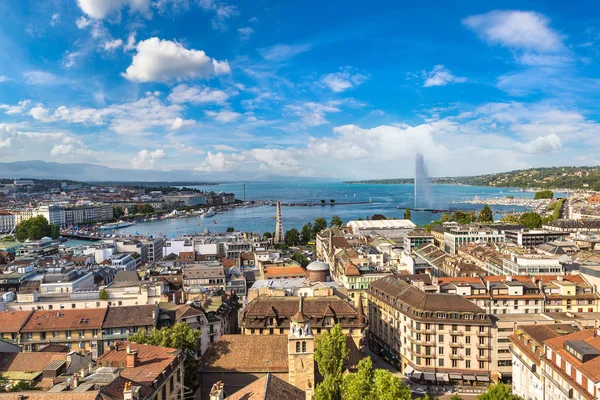 Panoramiczny widok z Genewy — Zdjęcie stockowe