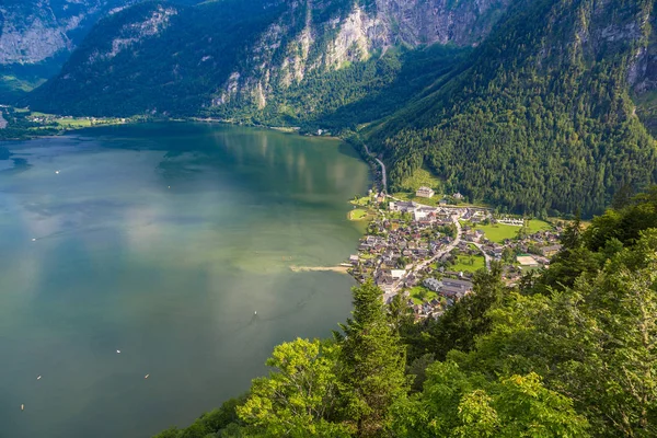 Vista panorámica de la ciudad de Hallstatt en Austria —  Fotos de Stock