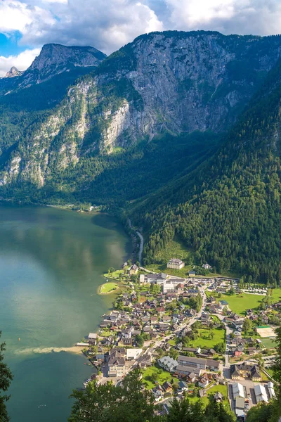 Vista panorámica de la ciudad de Hallstatt en Austria —  Fotos de Stock