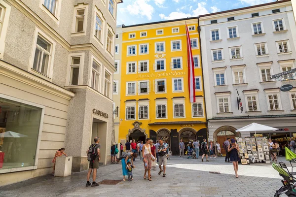 Local de nascimento de Mozart em Salzburgo — Fotografia de Stock