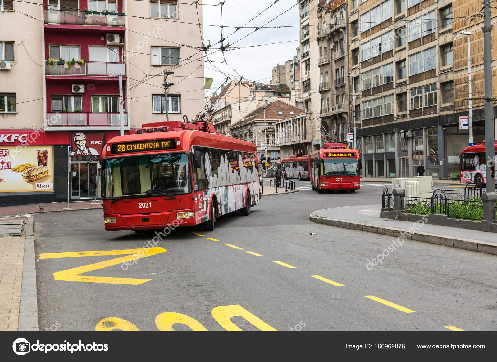Red trolleybuses in Belgrade Stock Editorial Photo © bloodua 166969876
