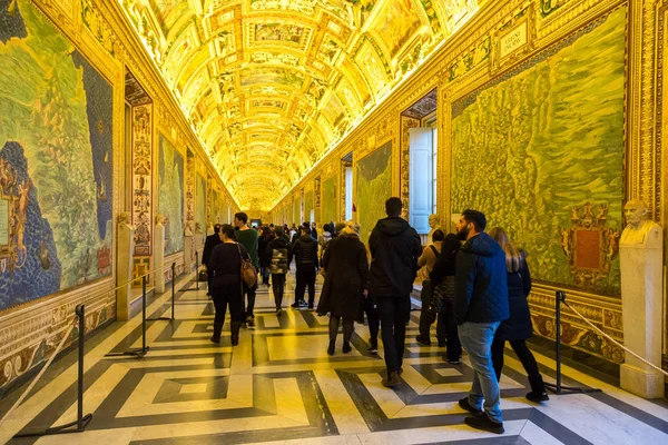 Karta rummet av Vatican Museum — Stockfoto