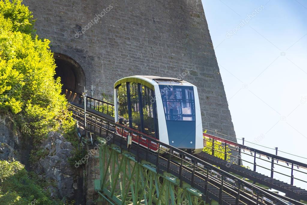 driving Funicular in Salzburg