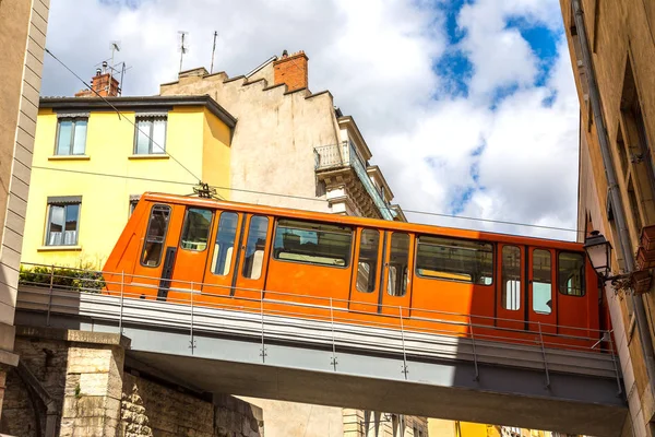 Old funicular in Lyon — Stock Photo, Image