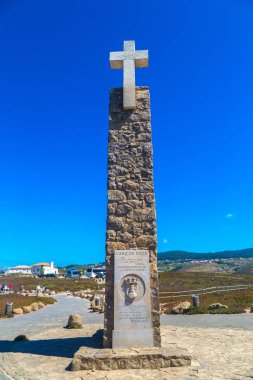 Cabo da Roca monument in Portugal clipart