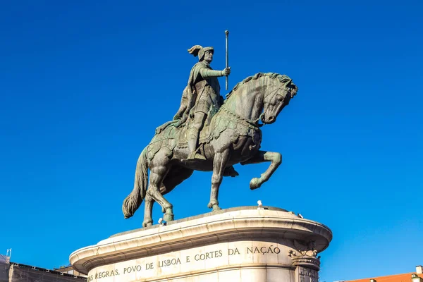 Statua di Re Giovanni I a Lisbona — Foto Stock