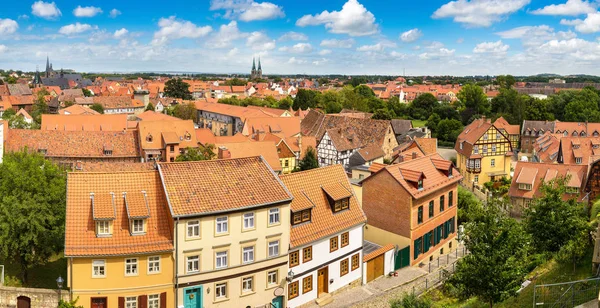 Quedlinburg şehrin panoramik görünüm