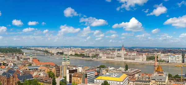 Panoramatický pohled na Budapešť — Stock fotografie