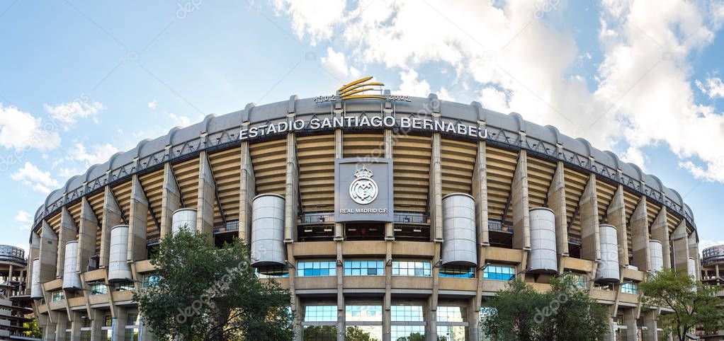 MADRID, SPAIN - JULY 25, 2017: Santiago Bernabeu Stadium of Real Madrid in Madrid, Spain