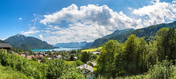 Utsikt över sjön Wolfgangsee — Stockfoto