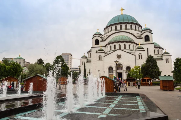 Церковь Святого Саввы в Белграде — стоковое фото