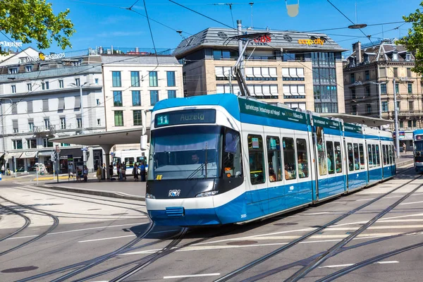 Město tramvají v Curychu — Stock fotografie