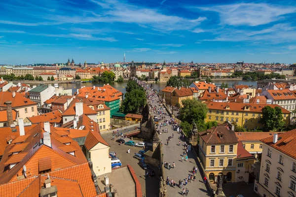 Panoramic aerial view of Prague — Stock Photo, Image