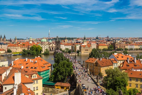 Panorama Flygfoto över Prag — Stockfoto