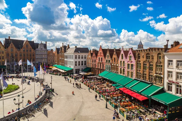 Markedspladsen i Brugge - Stock-foto