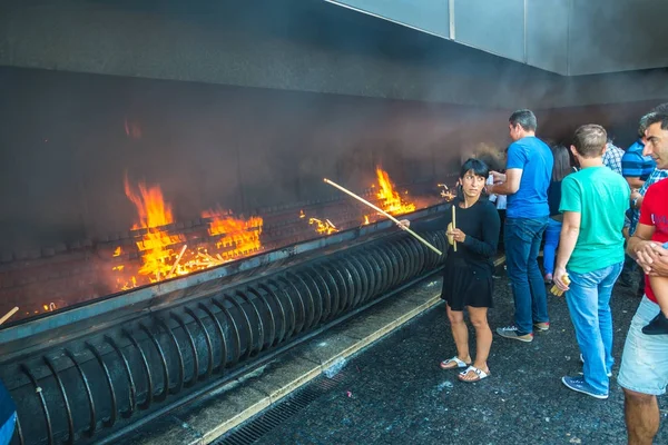 Velas no Santuário de Fátima — Fotografia de Stock