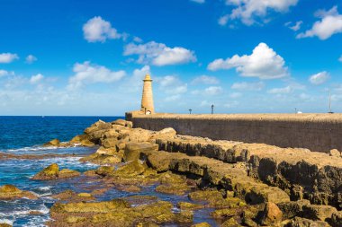Kuzey Kıbrıs'ta Girne yılında deniz feneri