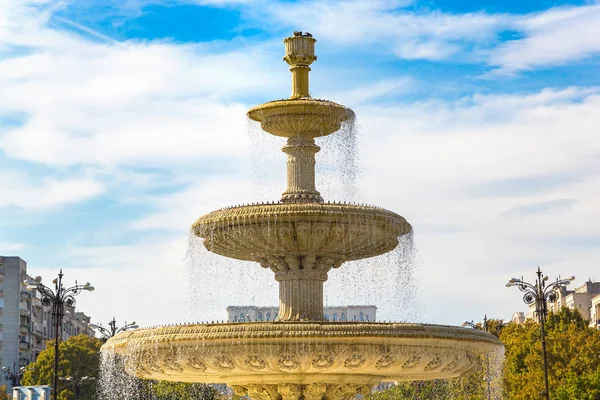 Centrale fontein in Boekarest — Stockfoto