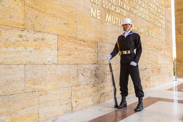 El guardia en Anitkabir en Ankara — Foto de Stock