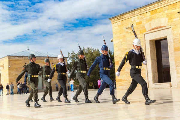 The guard shift ceremony in Anitkabir in Ankara — Stock Photo, Image