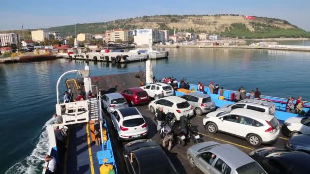 Ferry em Quisqueya, Turquia — Vídeo de Stock