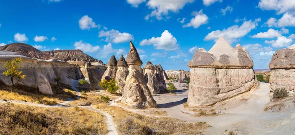 Volcanic rock formations landscape in Cappadocia — Stock Photo, Image