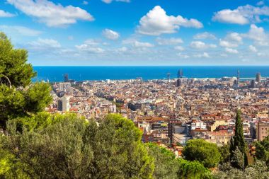 Barcelona 'nın panoramik görünümü