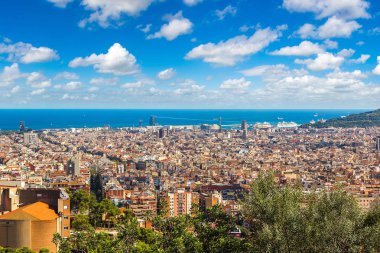 Barcelona 'nın panoramik görünümü